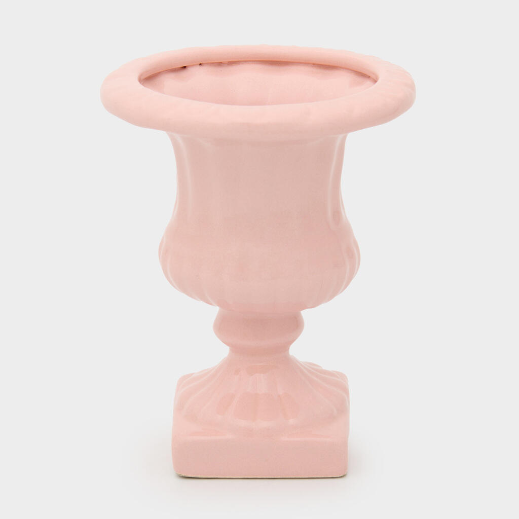 VASO CERÂMICA ROSA ÂNFORA