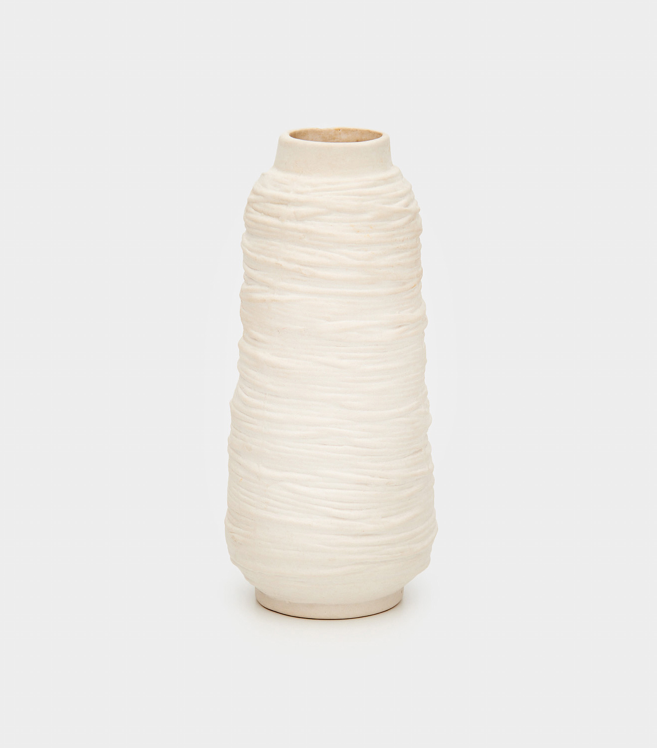 VASO CERÂMICA BRANCO CARRETEL - PP