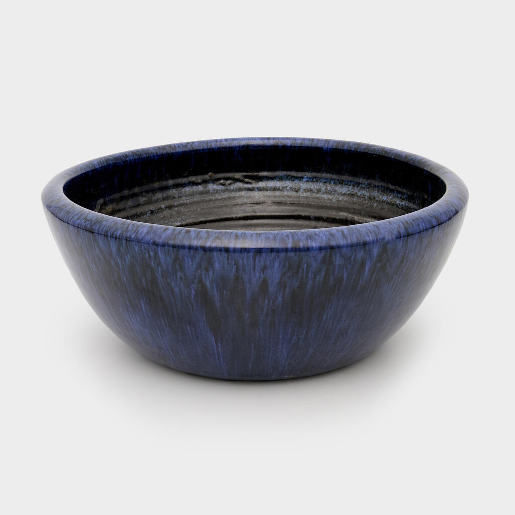 VASO REDONDO CERÂMICA AZUL VERDE VIETINAMITA