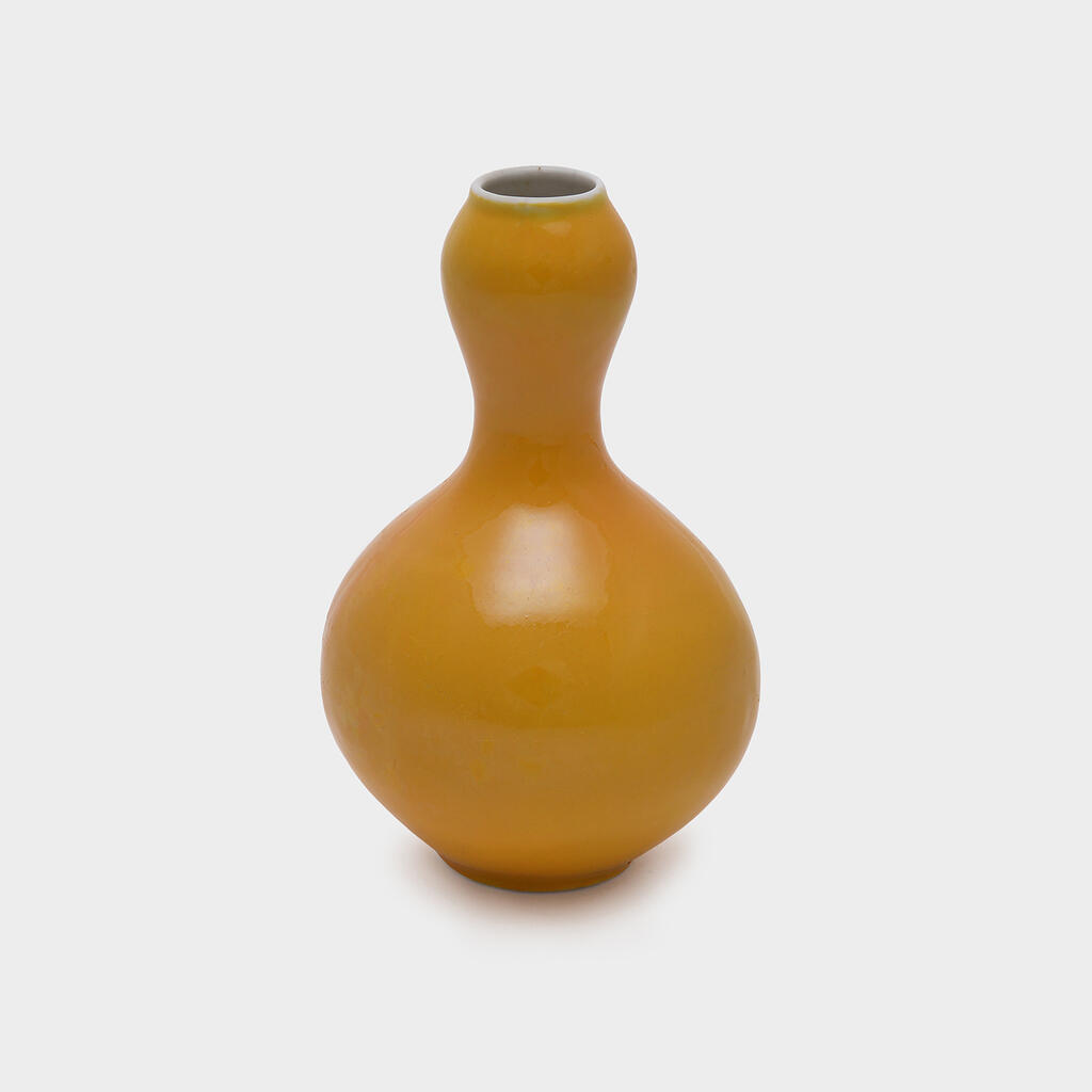 VASO CERÂMICA AMARELO PESCOÇO LONGO