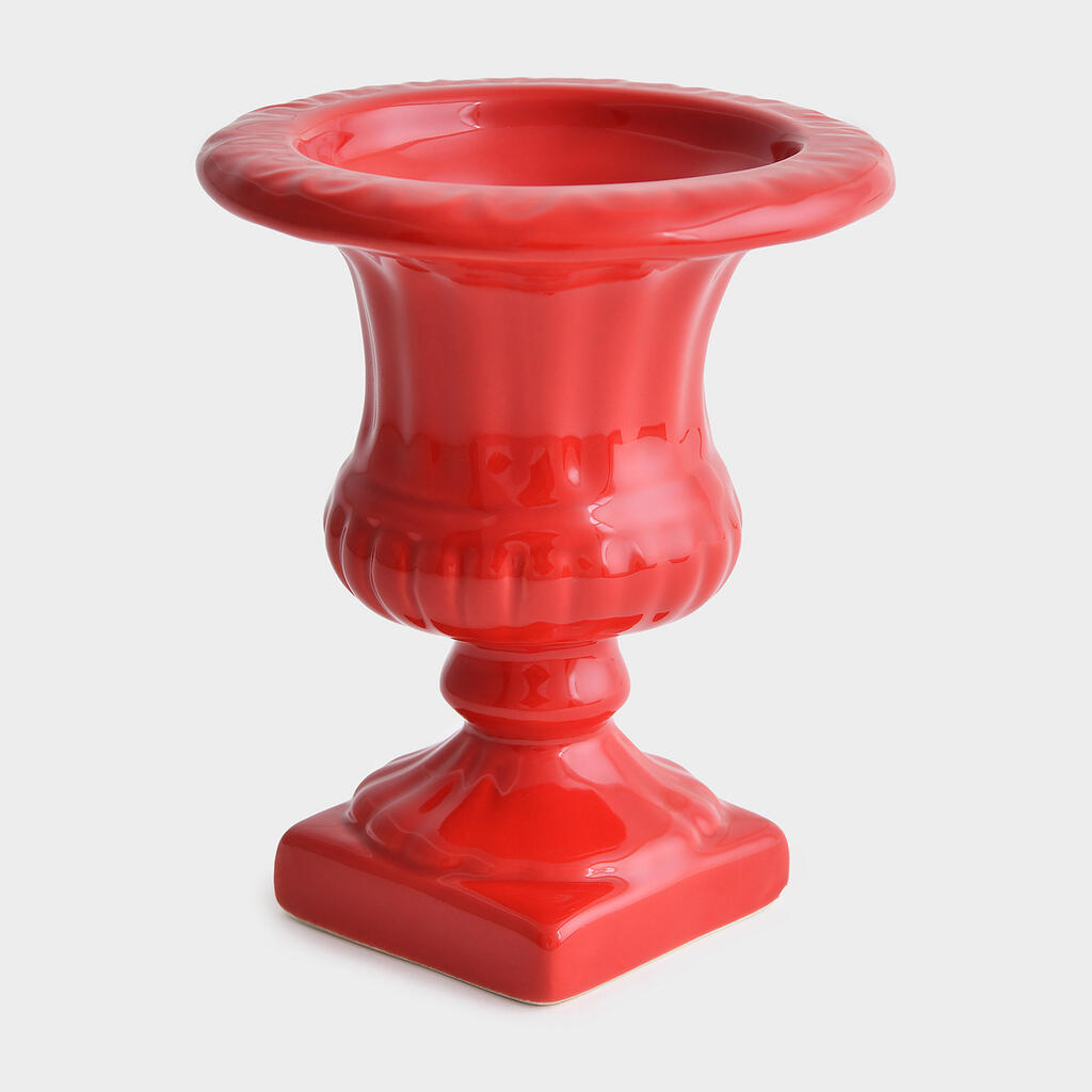 VASO ANFORA CERÂMICA VERMELHO
