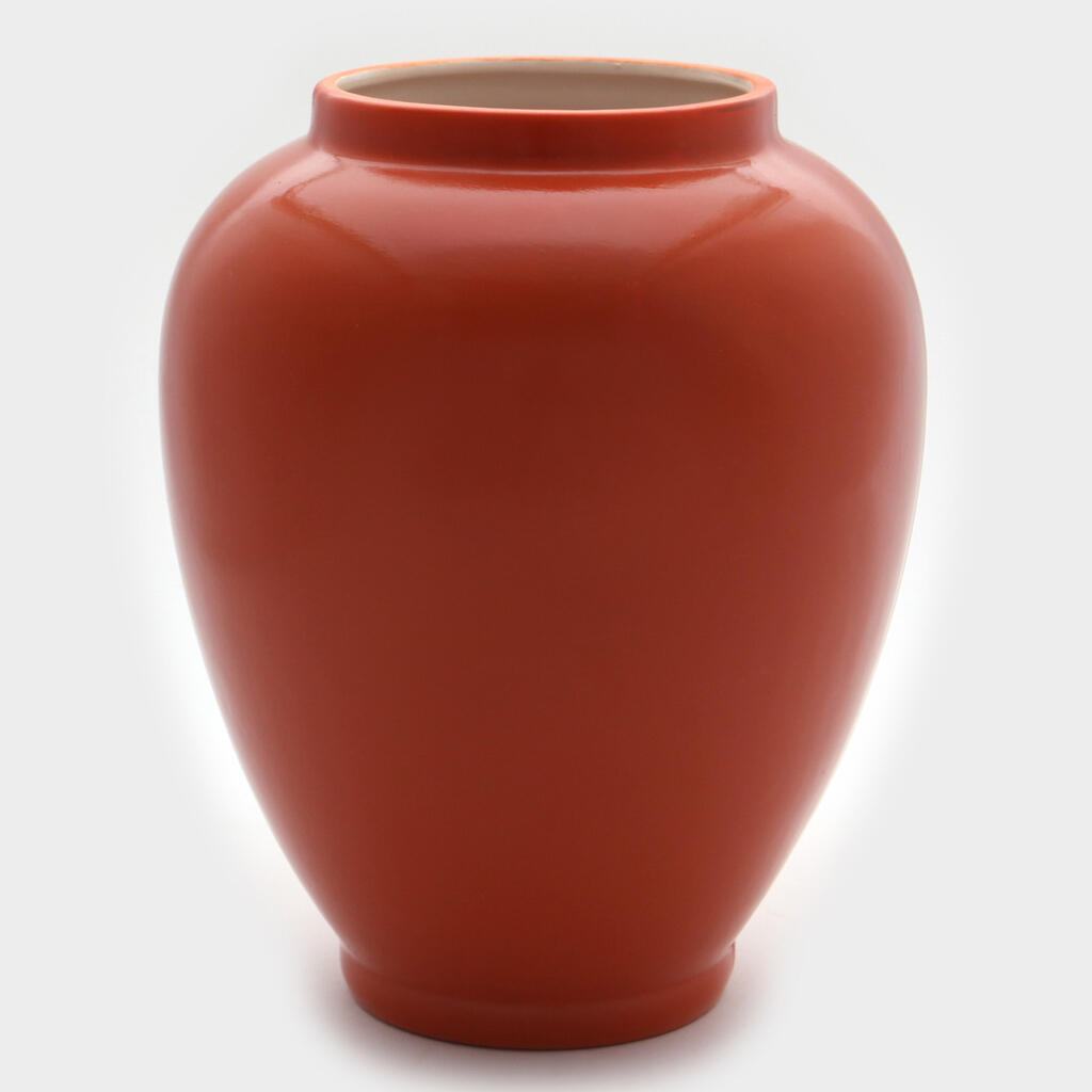 VASO CERÂMICA LARANJA BOJUDO