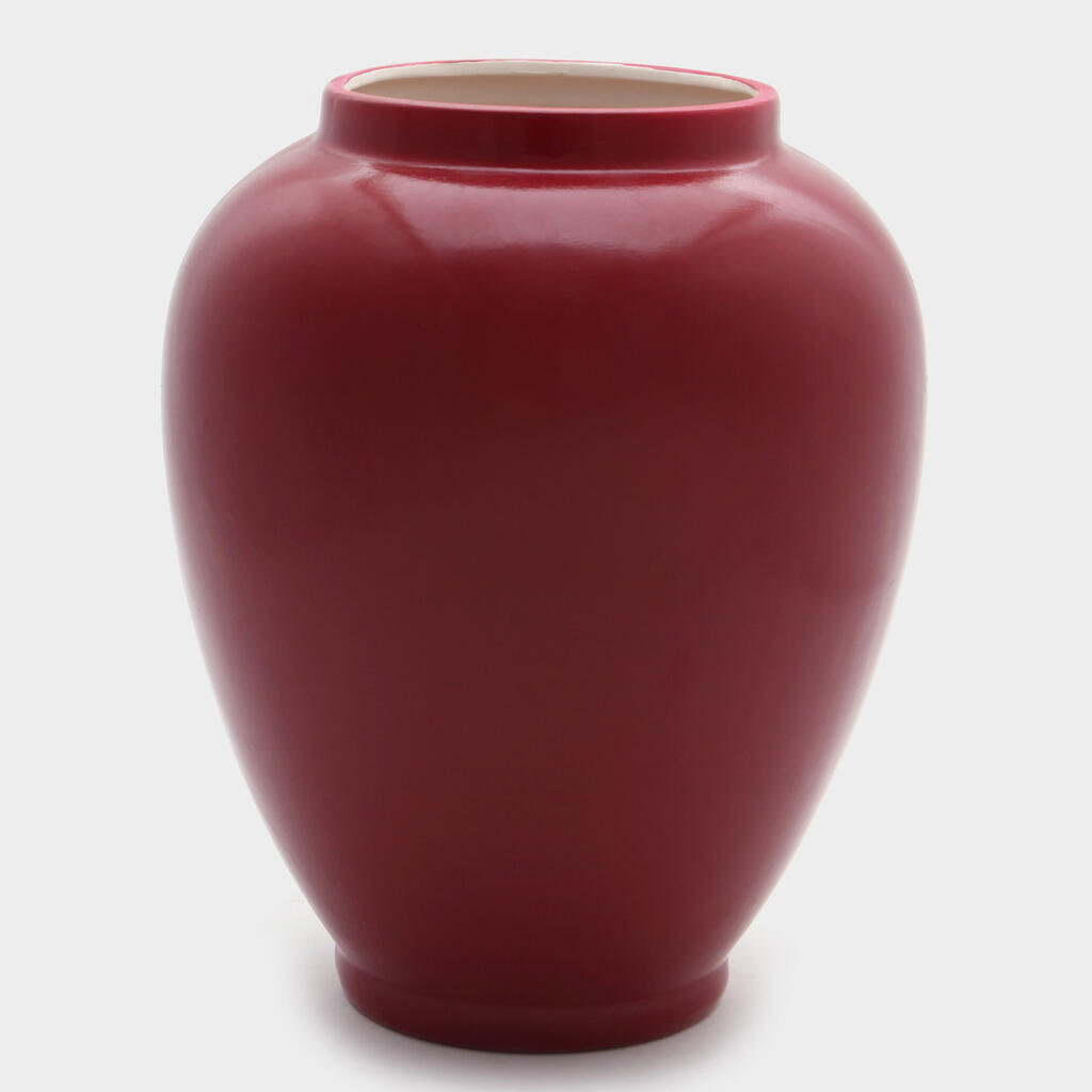 VASO CERÂMICA VERMELHO BOJUDO