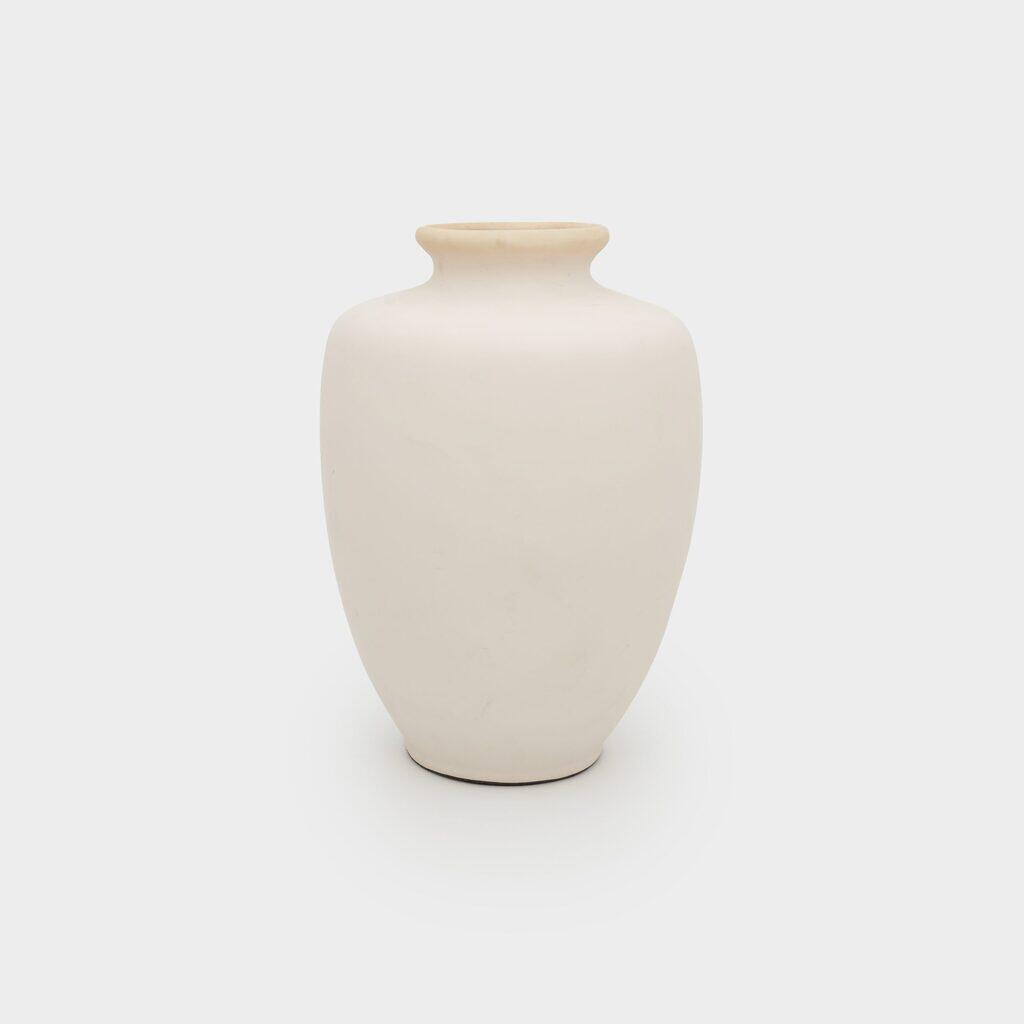 VASO CERÂMICA BRANCO BOJUDO