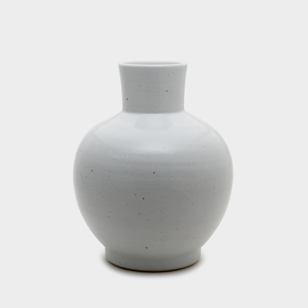 VASO CERÂMICA BRANCO BOLA