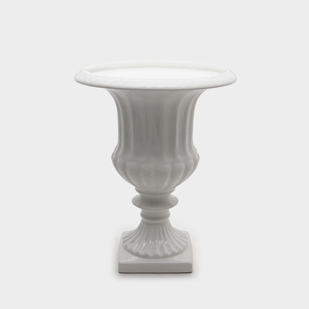 VASO CERÂMICA BRANCO G