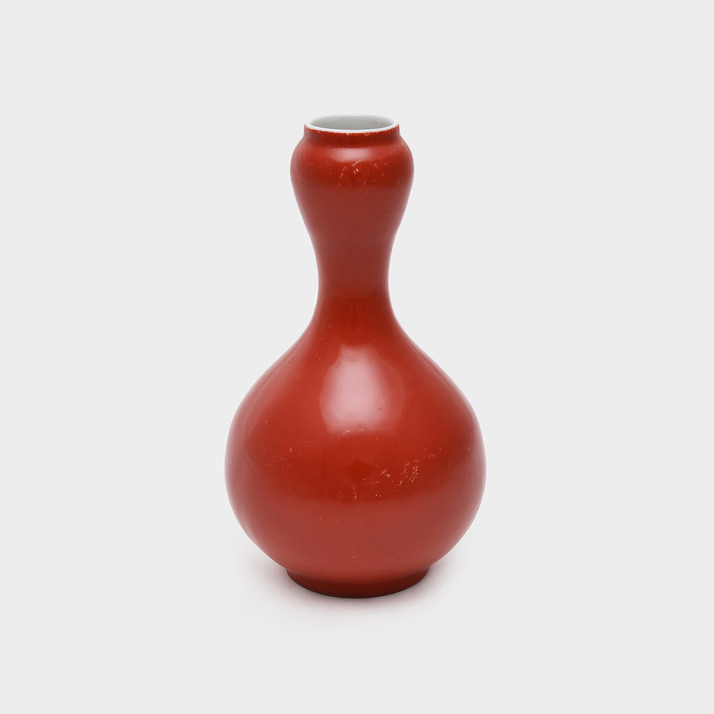 VASO CERÂMICA CORAL PESCOÇO LONGO