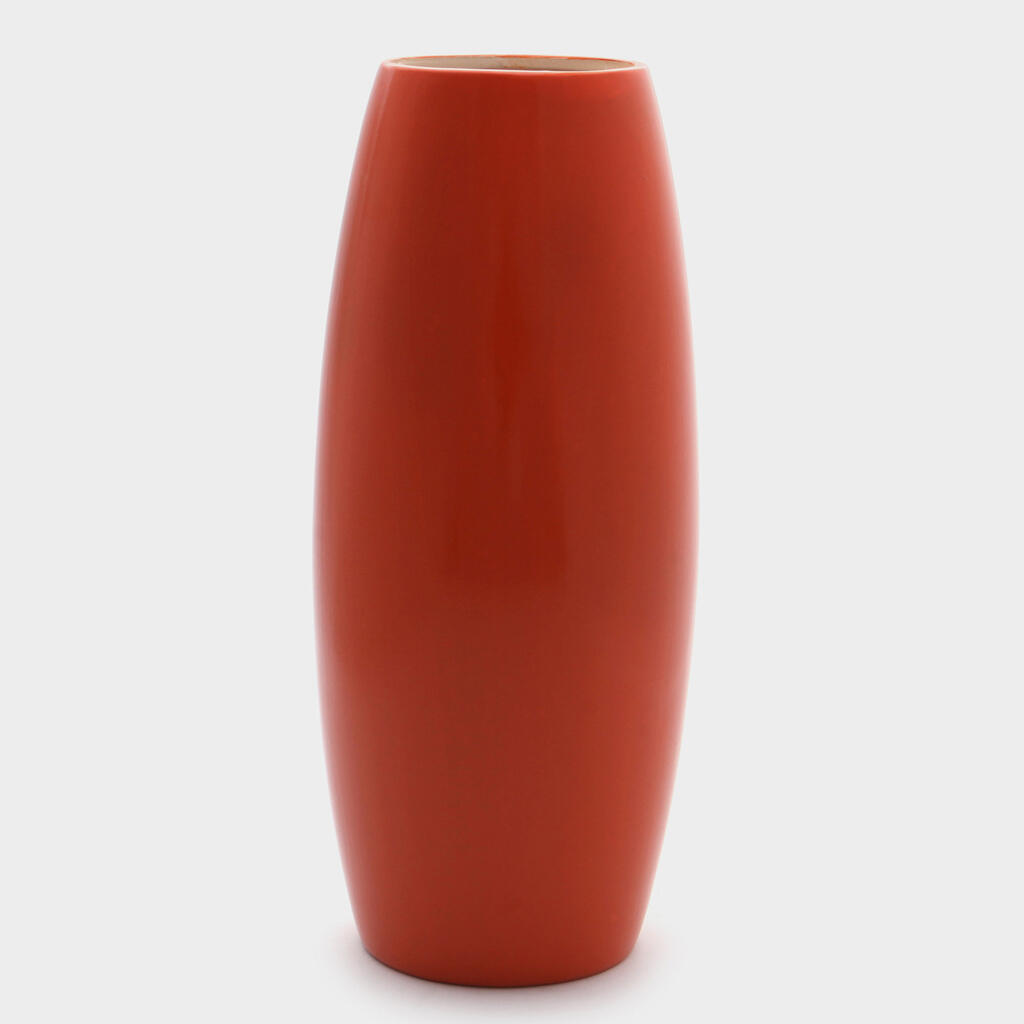 VASO CERÂMICA LARANJA CURVO