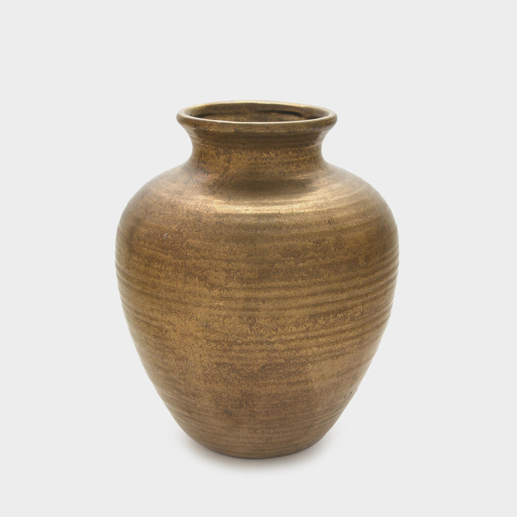 VASO CERÂMICA DOURADO BOJUDO