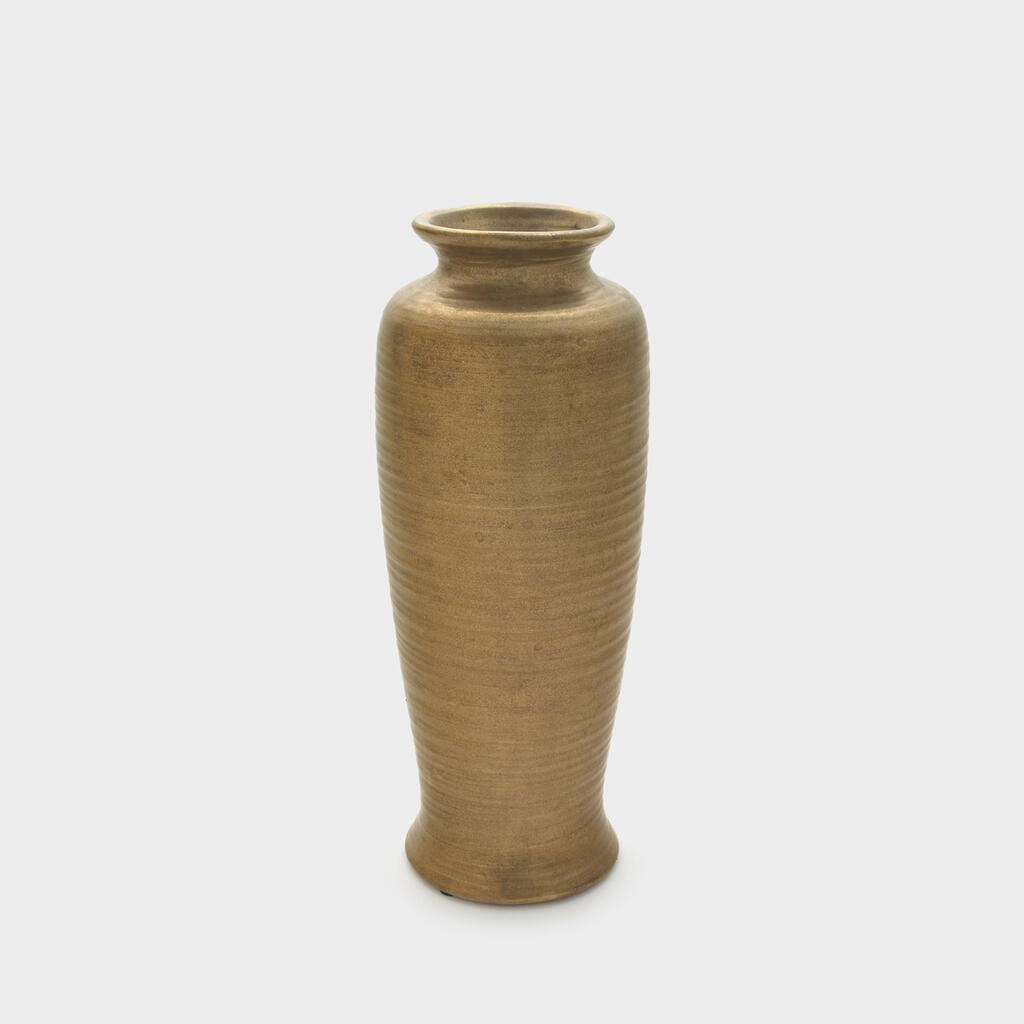 VASO CERÂMICA DOURADO LONGO - M
