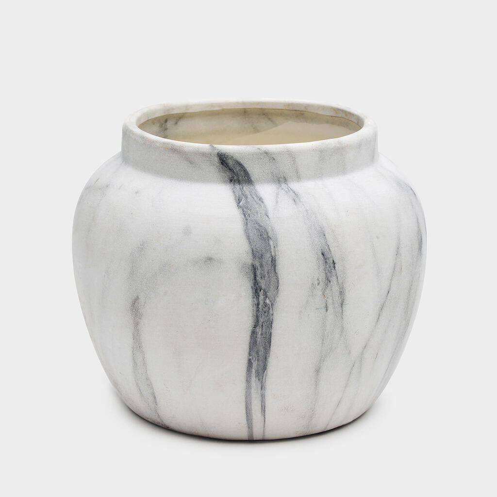 VASO CERÂMICA MARMORE BOJUDO