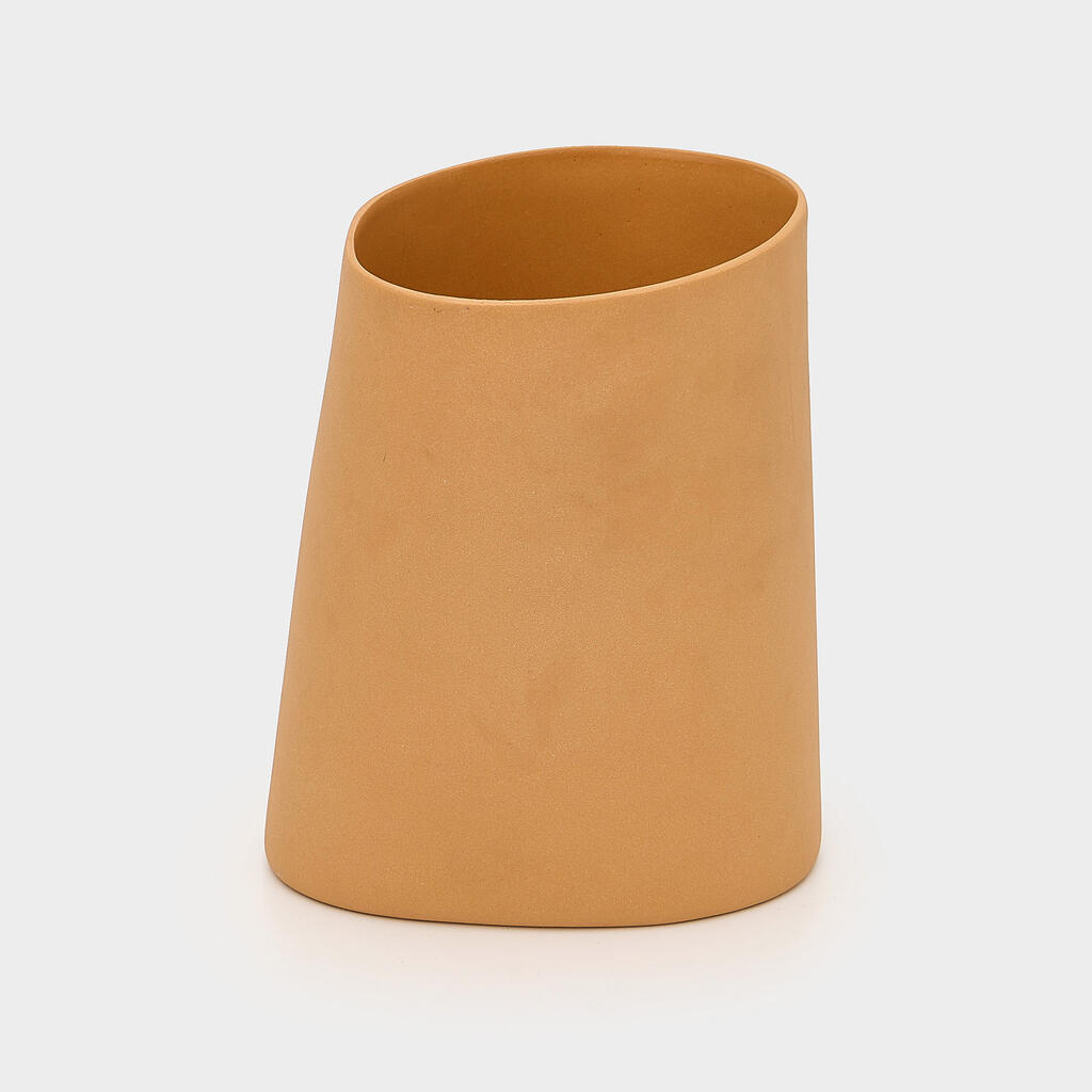 VASO OVAL CERÂMICA TIJOLO TORTO