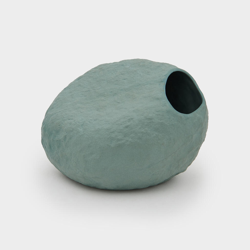 VASO CERÂMICA VERDE PETRÓLEO TORTO