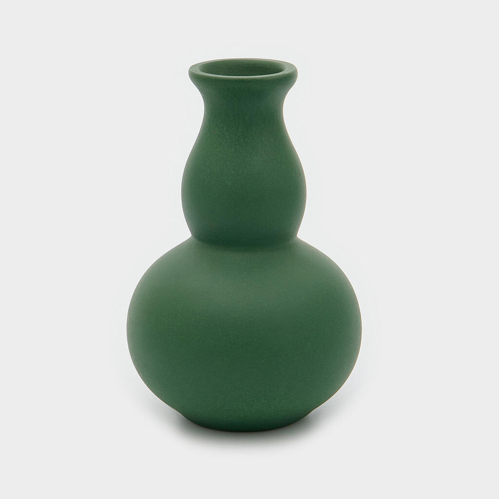 VASO CERÂMICA VERDE MUSGO GARGALO