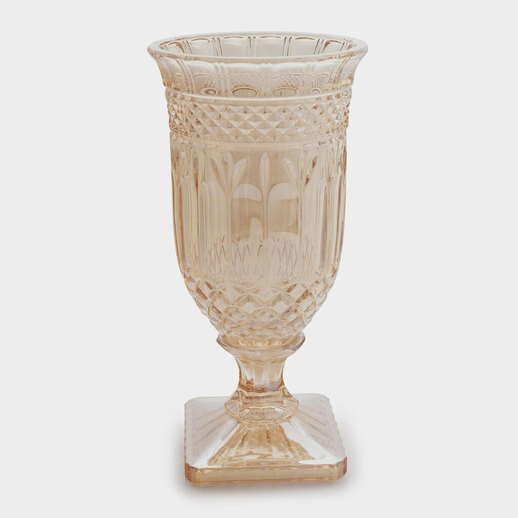 VASO CRISTAL DOURADO TRABALHADO