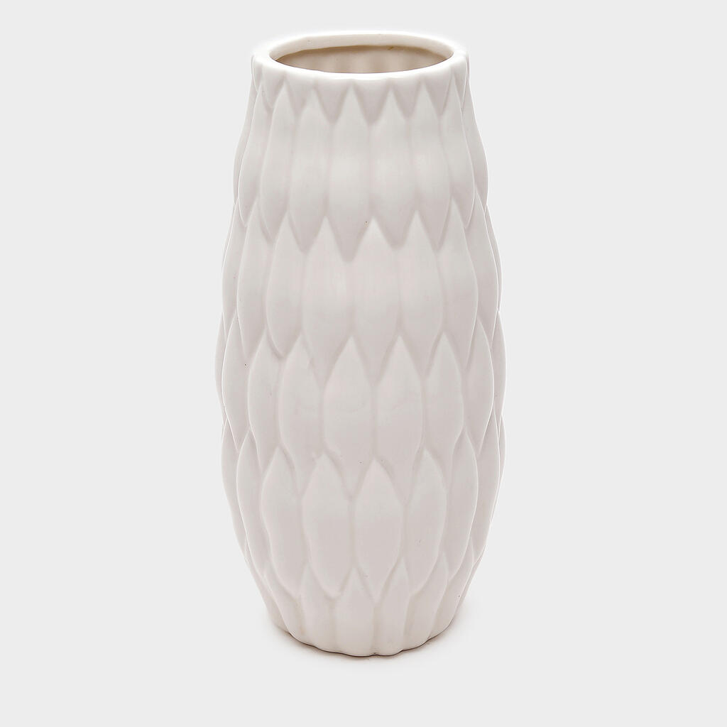 VASO PORCELANA BRANCO CURVO GOMOS