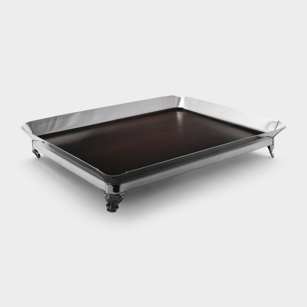 BANDEJA RETANGULAR PRATA MADEIRA