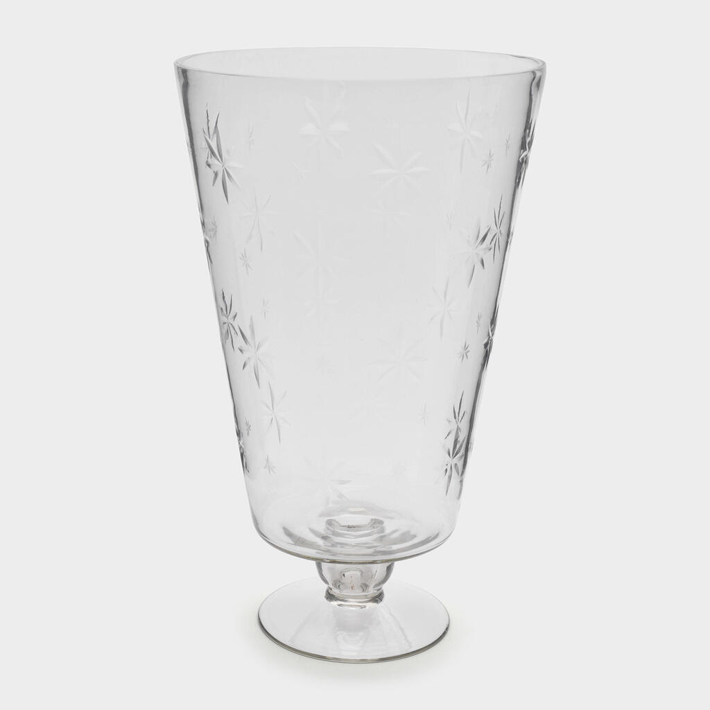 VASO VIDRO CONE ESTRELA -G