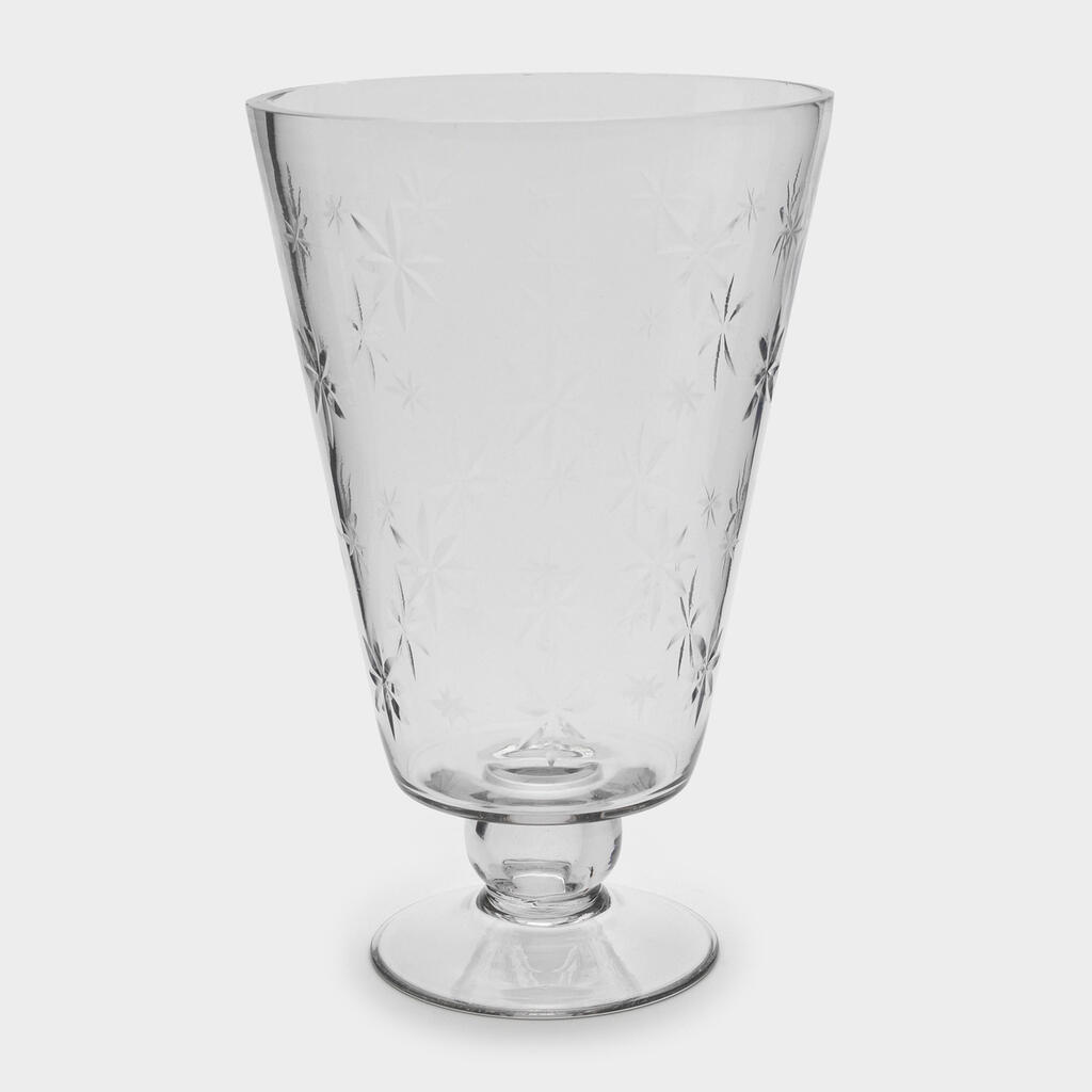 VASO VIDRO CONE ESTRELA - M