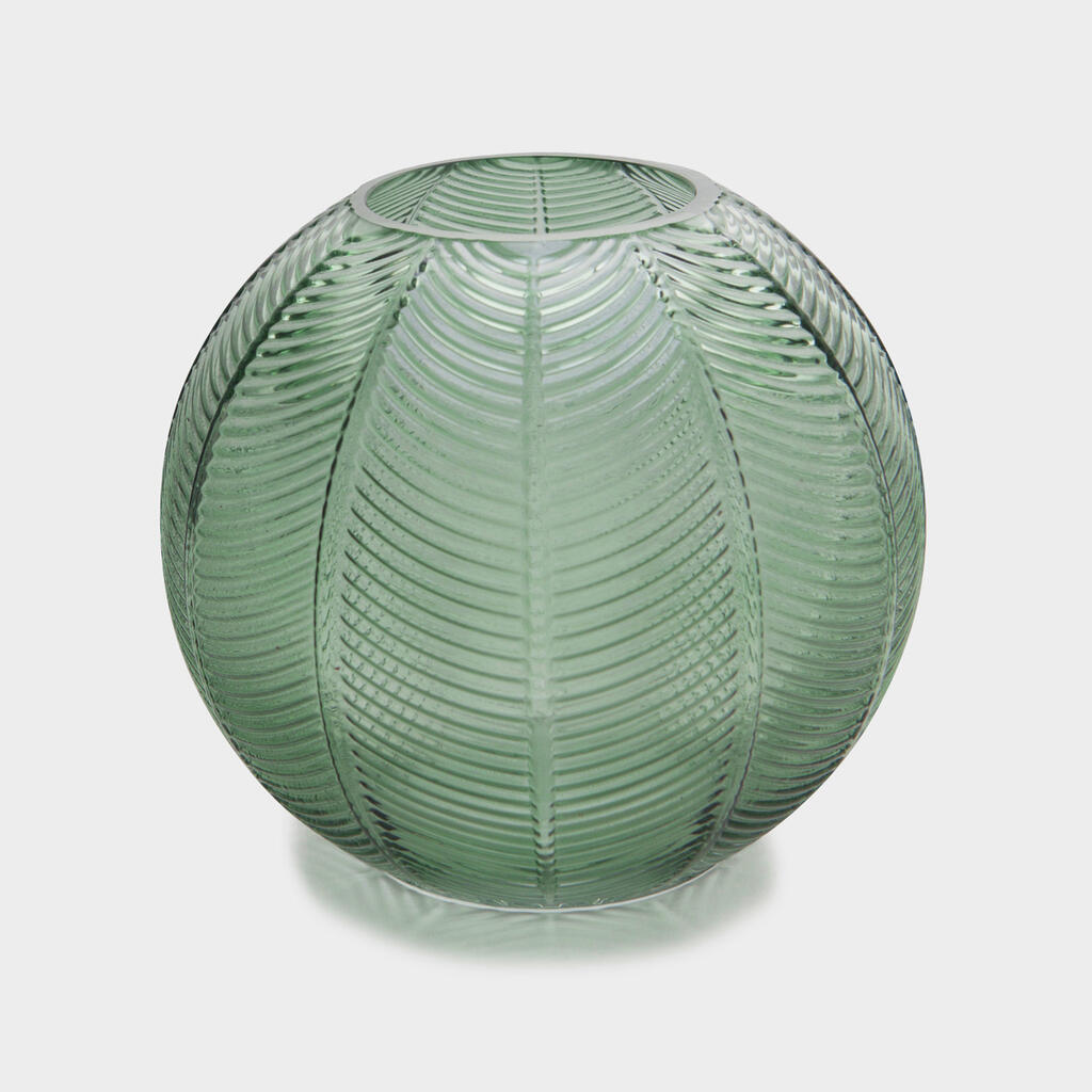VASO VIDRO VERDE BOLA