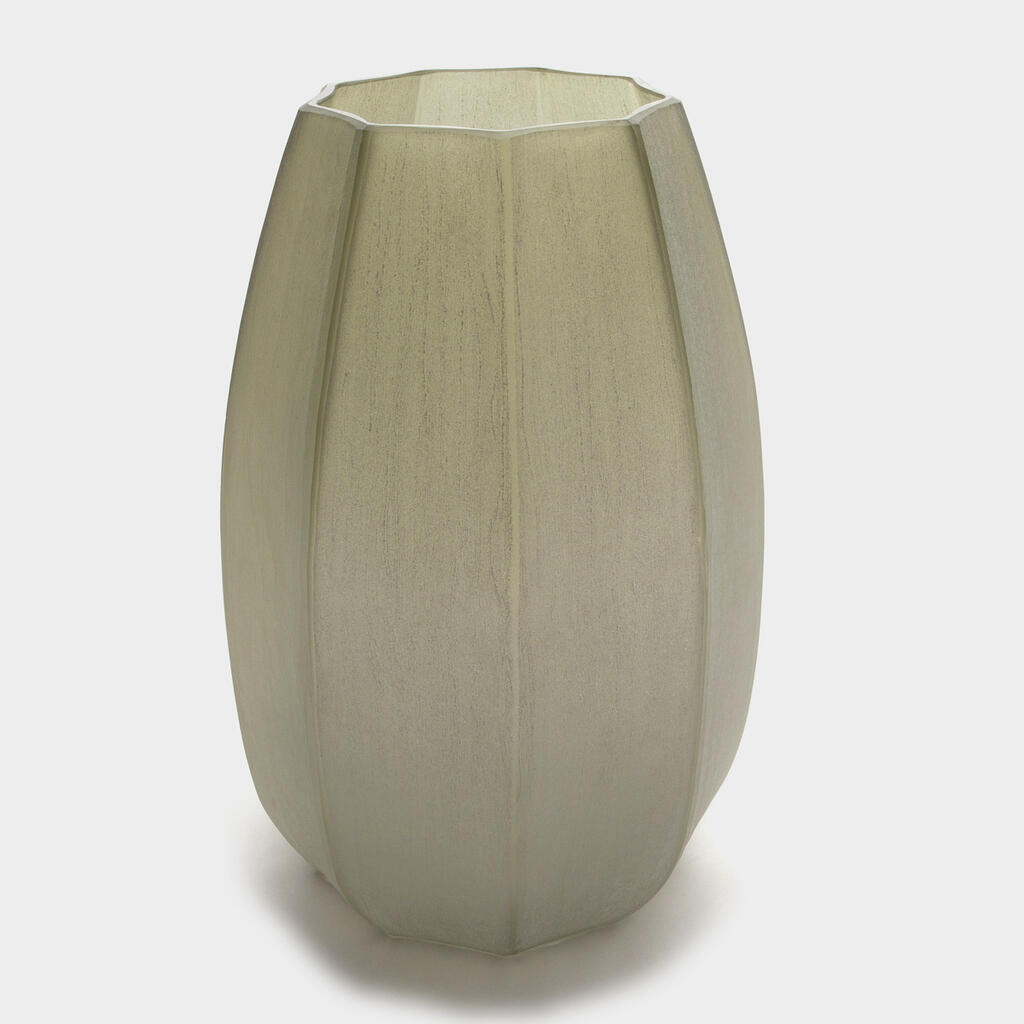 VASO VIDRO VERDE JATEADO - G