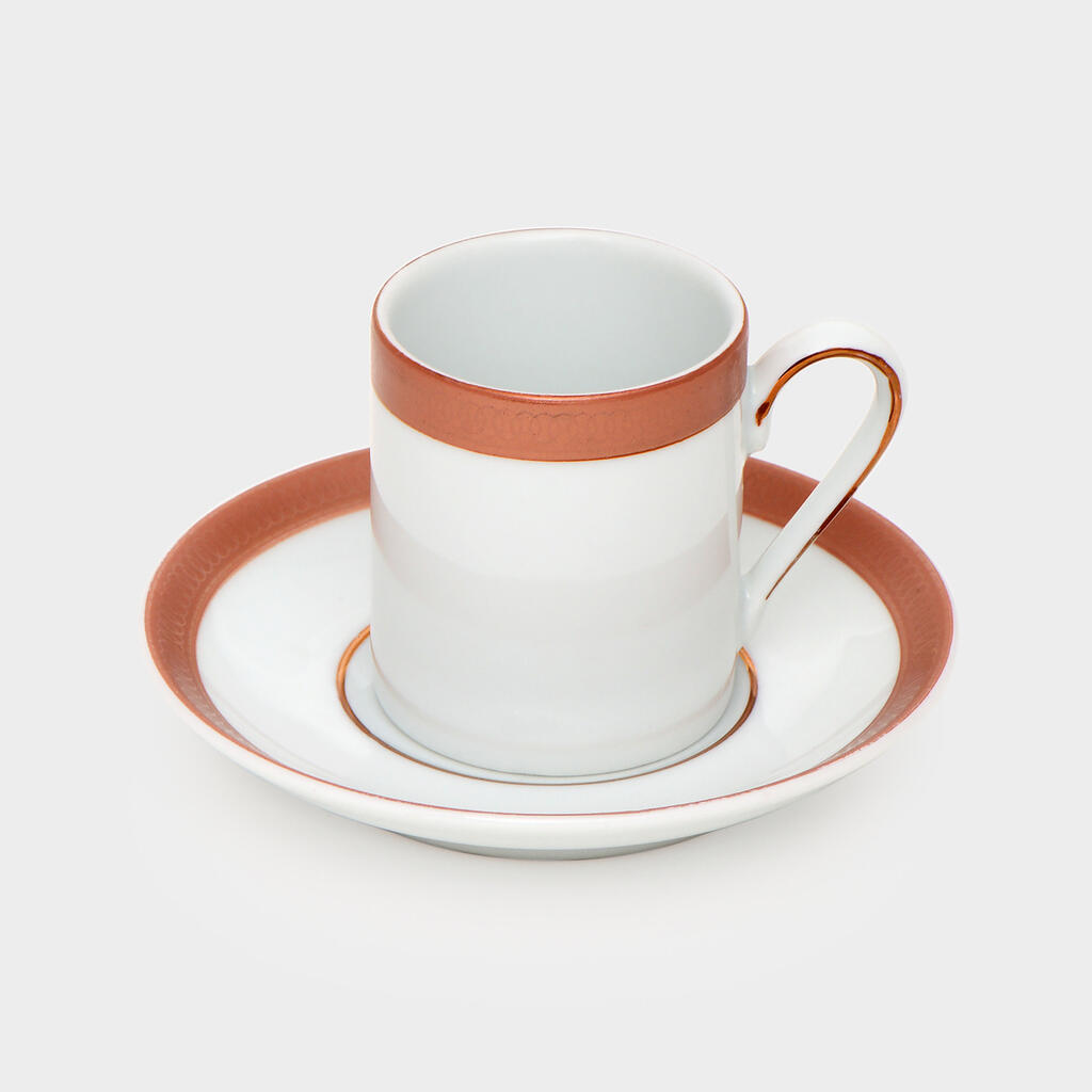 XÍCARA CAFÉ FRISO COBRE