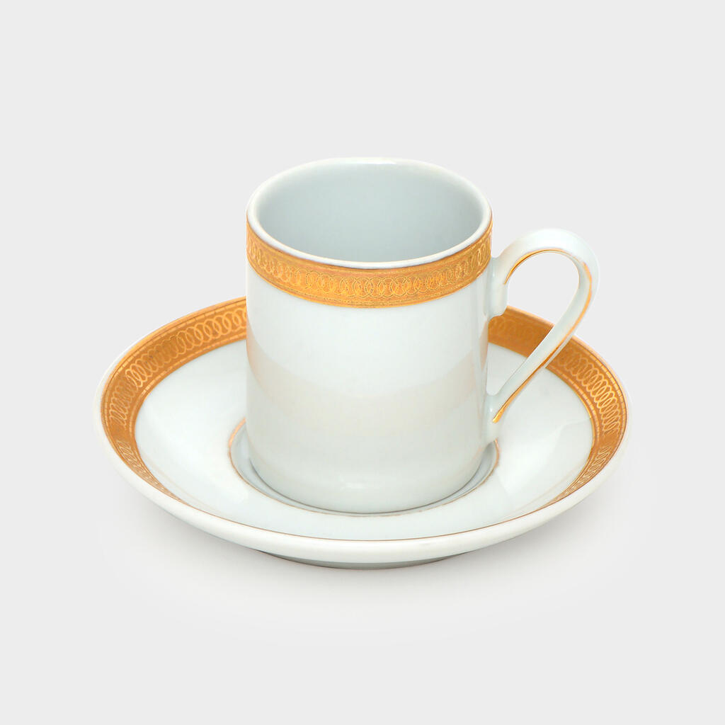 XÍCARA CAFÉ FRISO OURO S