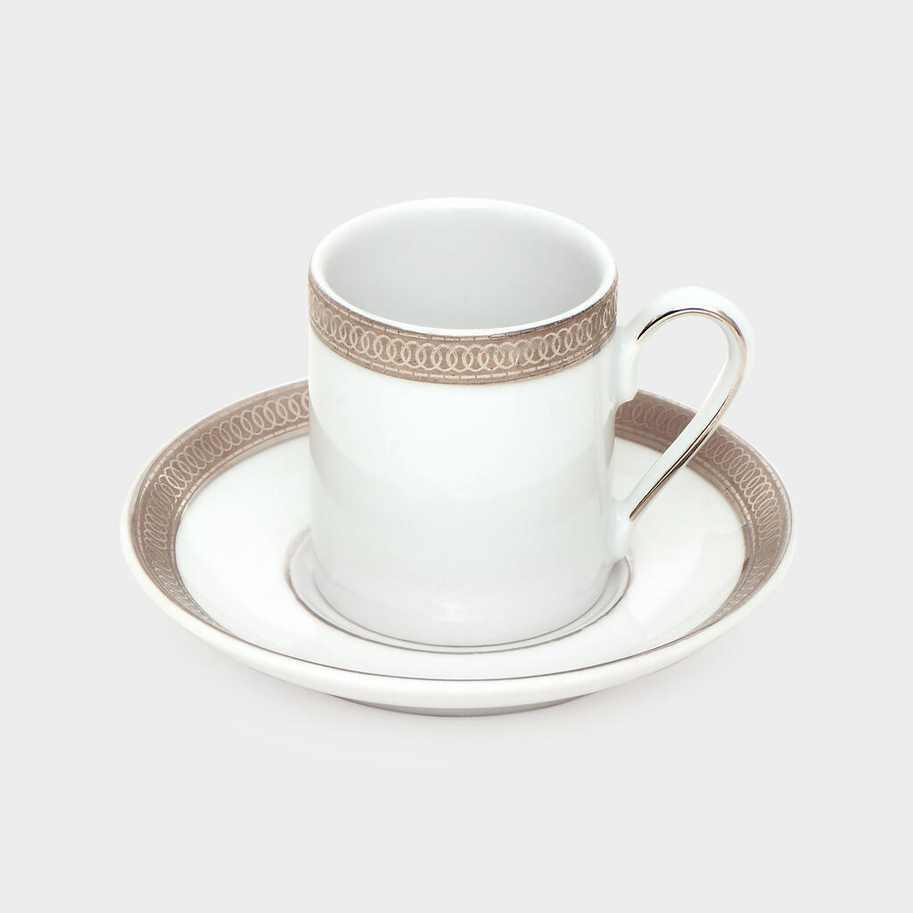 XÍCARA CAFÉ FRISO PRATA S