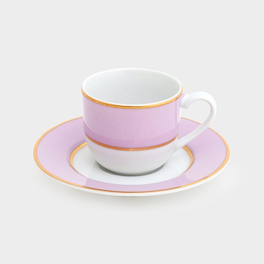 XÍCARA CAFÉ LILÁS FILETE OURO