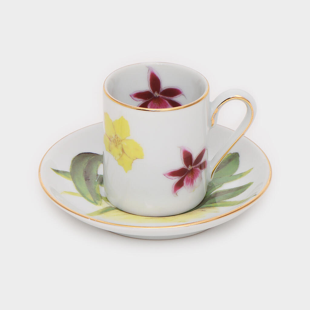 XÍCARA CAFÉ ORQUIDEAS