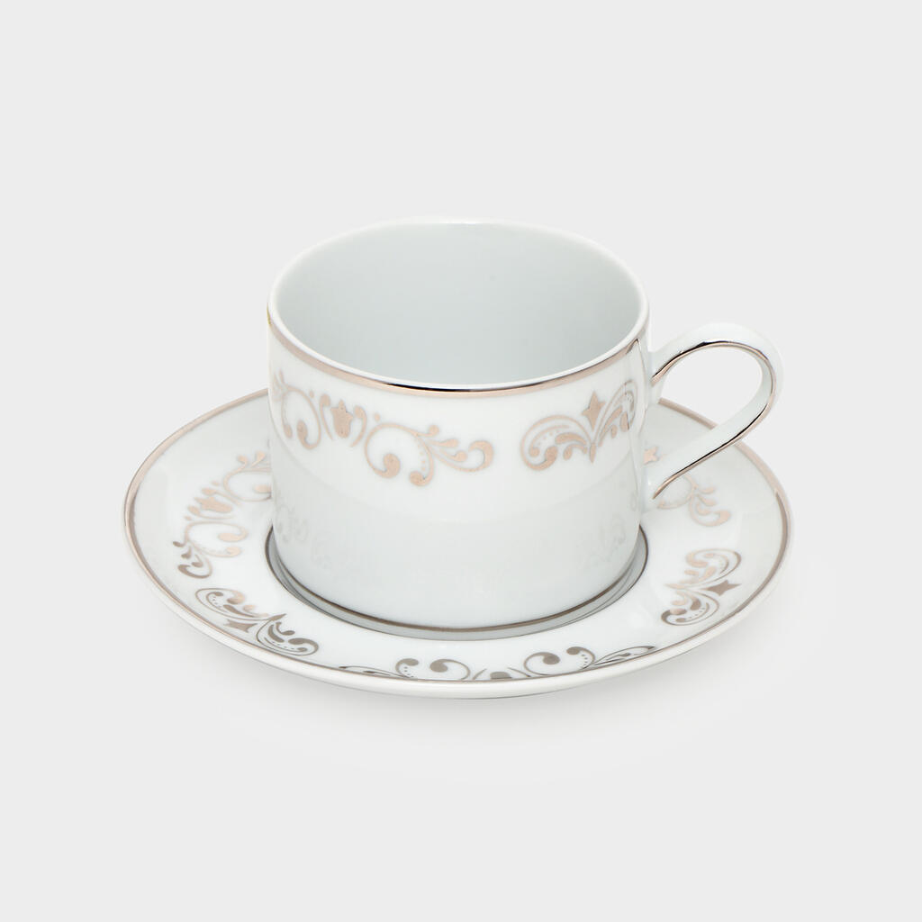 XÍCARA CHÁ ARABESCO PRATA