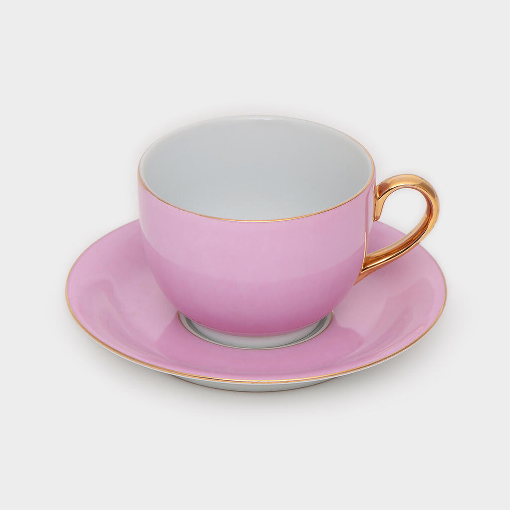 XÍCARA CHÁ BORDA ROSA NOVO