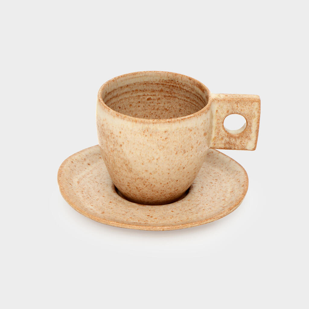 XÍCARA CHÁ CERÂMICA OCRE
