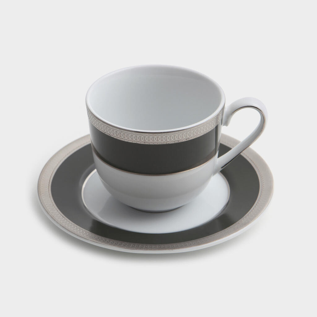 XÍCARA CHÁ KOSHER FRISO PRATA|VERDE