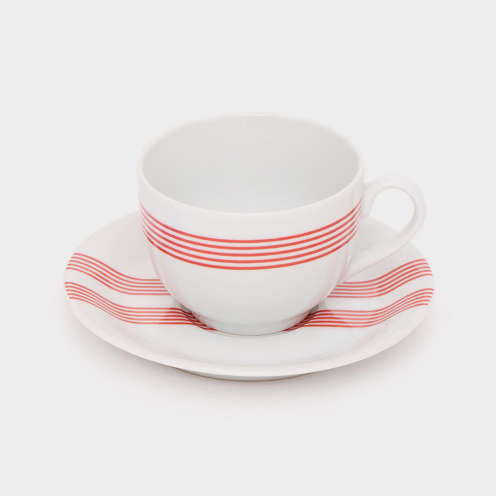 XÍCARA CHÁ LISTRA FINA VERMELHO