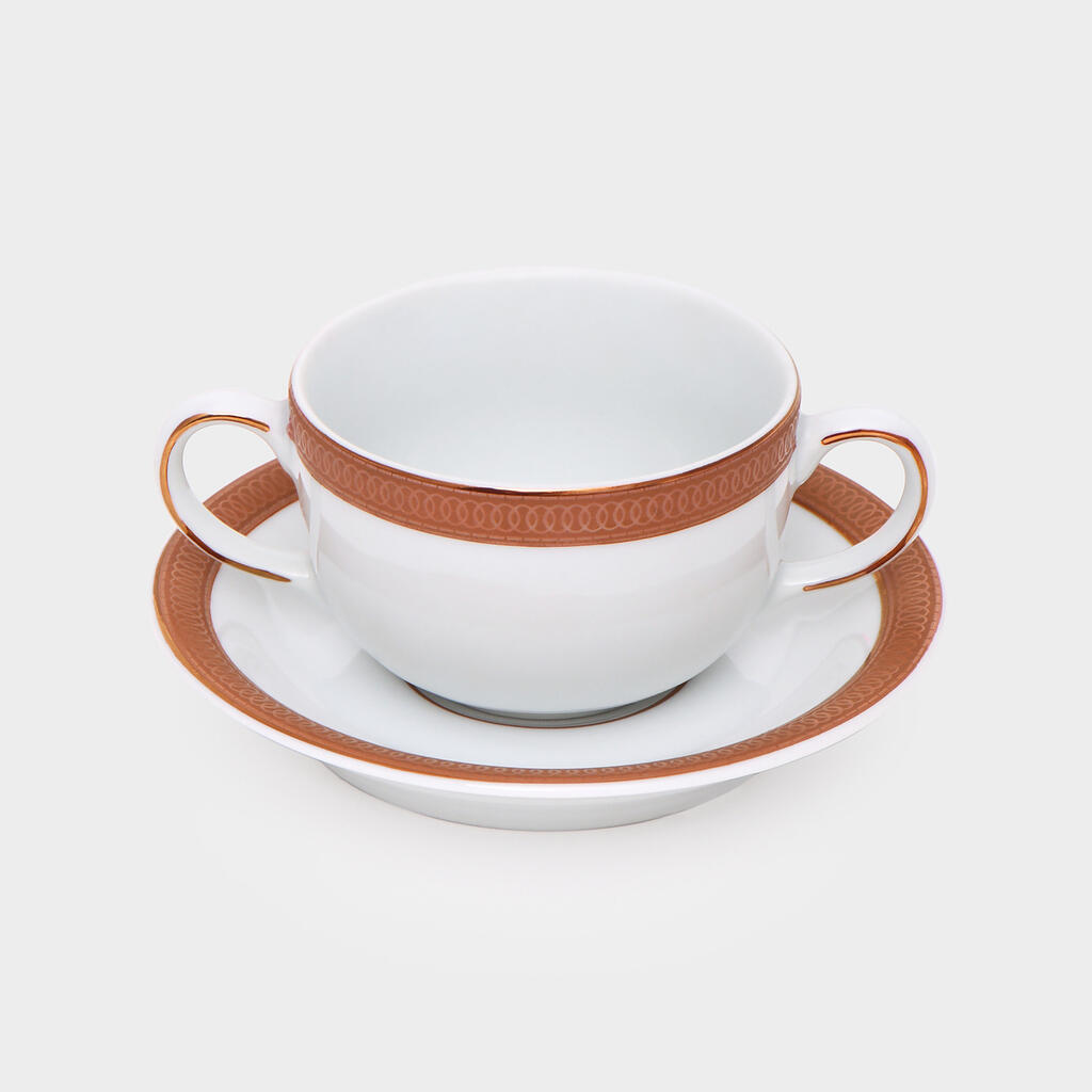 XÍCARA CONSOMÊ MINI FRISO COBRE