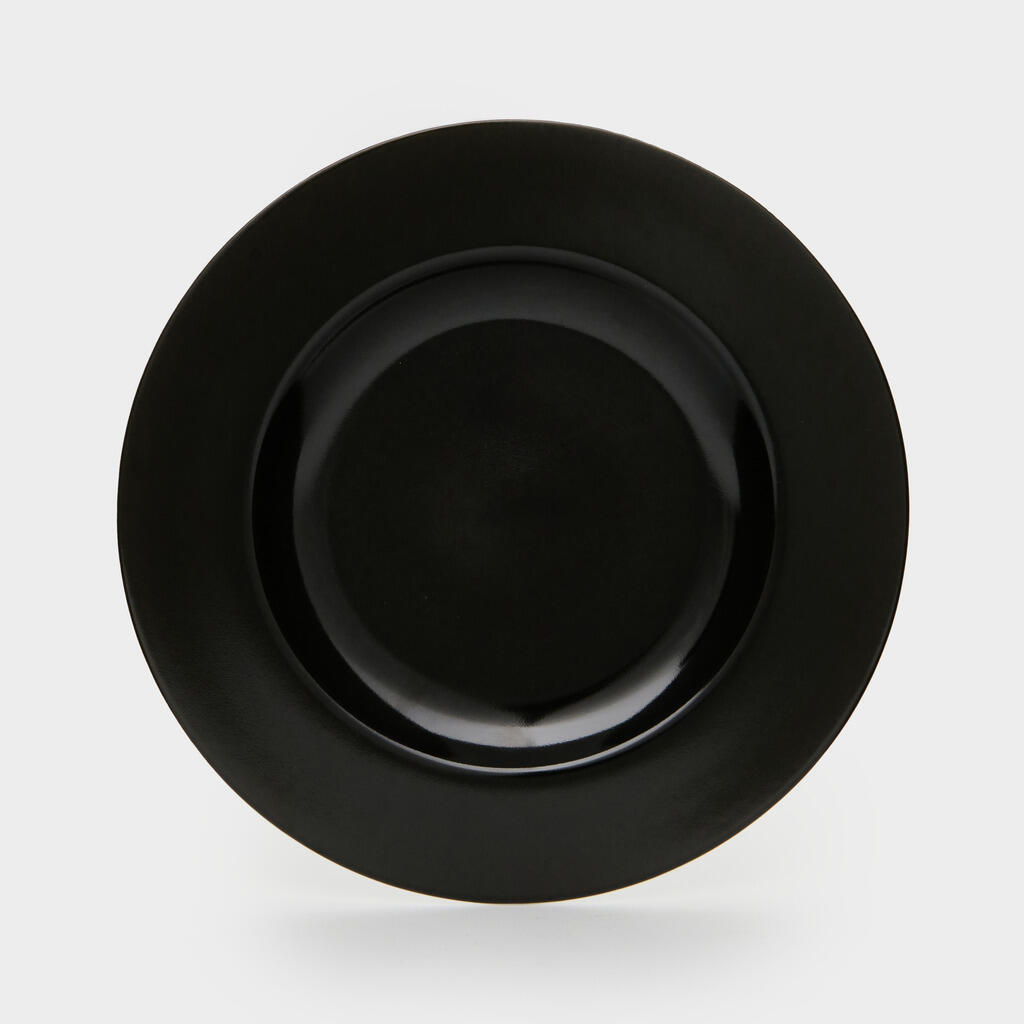 PRATO SOBREMESA PORCELANA PRETO FOSCO