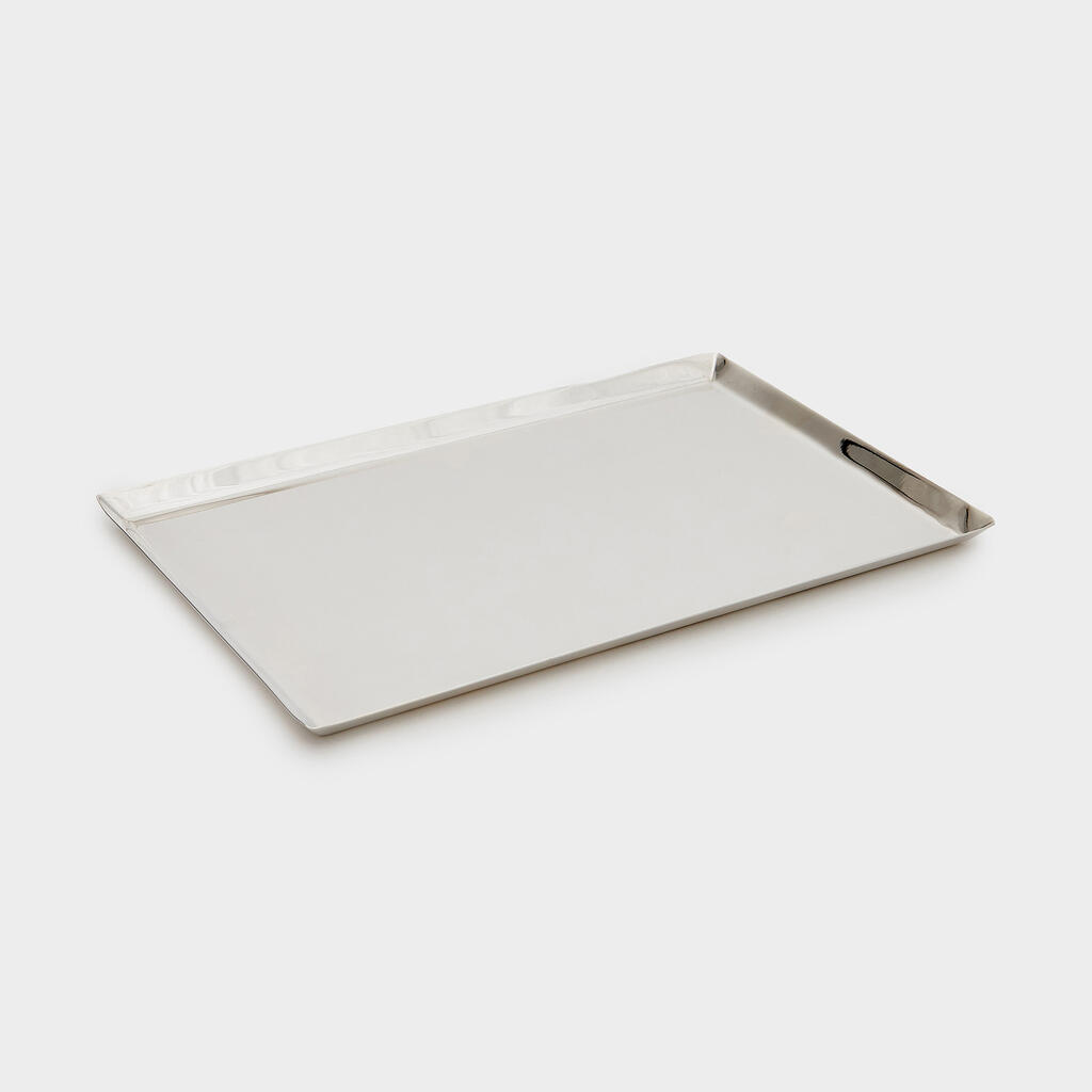 BANDEJA RETANGULAR PRATA LISA