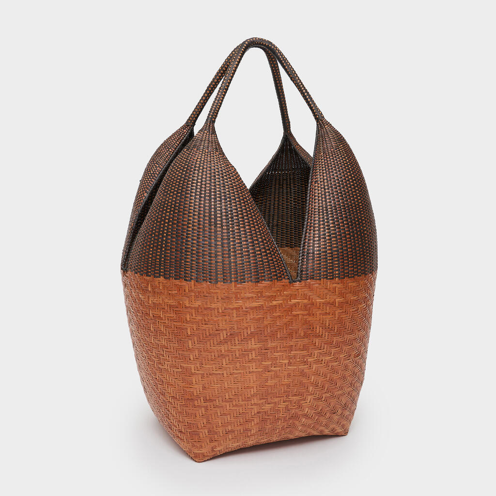 CESTA COLOMBIANA MARROM BICOLOR