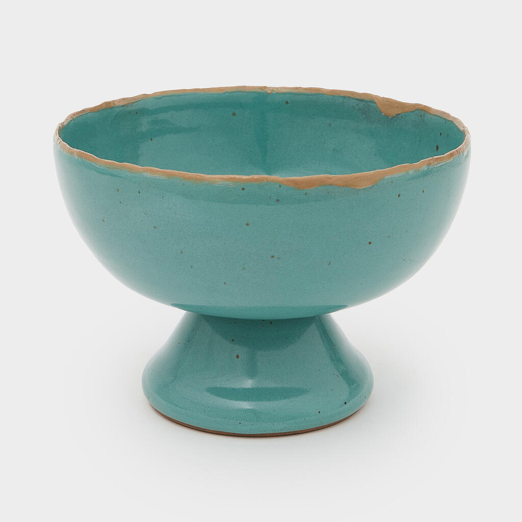 FRUTEIRA CERÂMICA CELADON E OCRE M