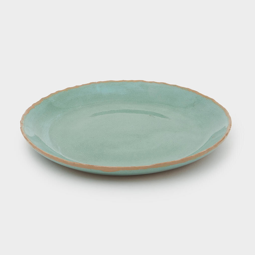 PRATO SOBREMESA TROIA CELADON E OCRE