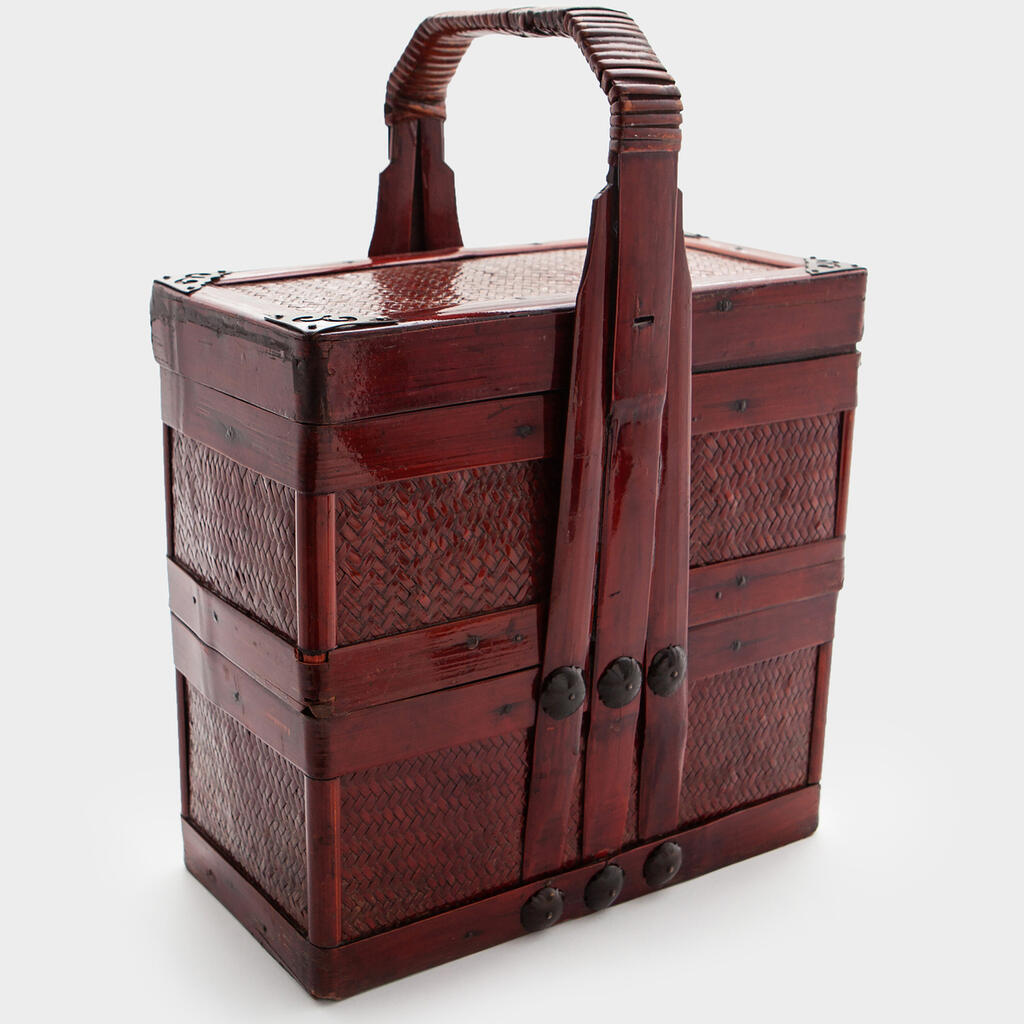 MARMITEIRO RETANGULAR MADEIRA PALHA ANDARES