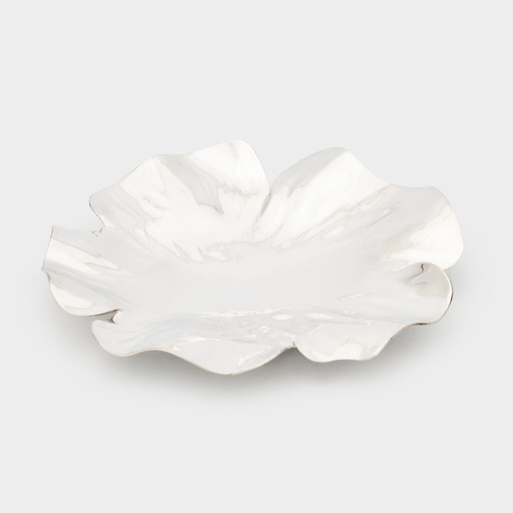 SALVA PRATA FLOR ONDULADA