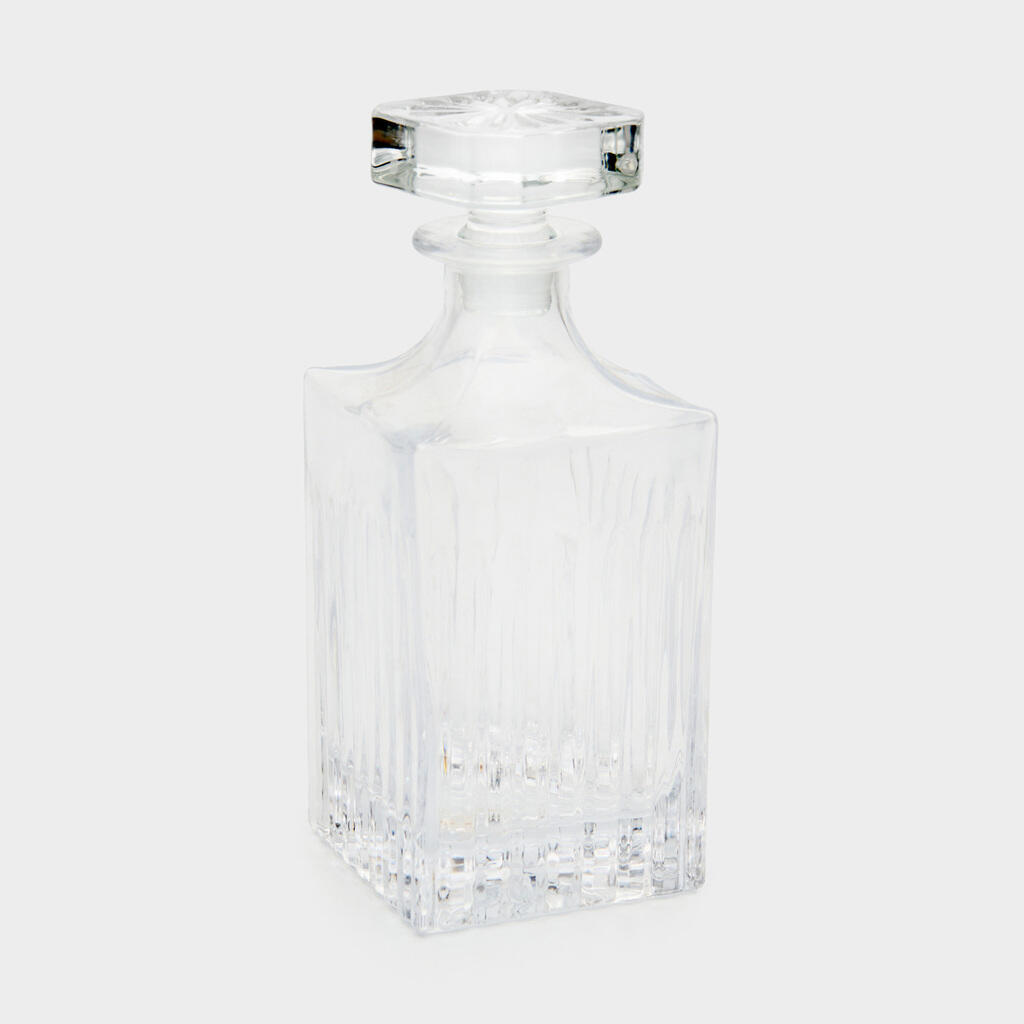GARRAFA WHISKY QUADRADA CRISTAL CANELADA