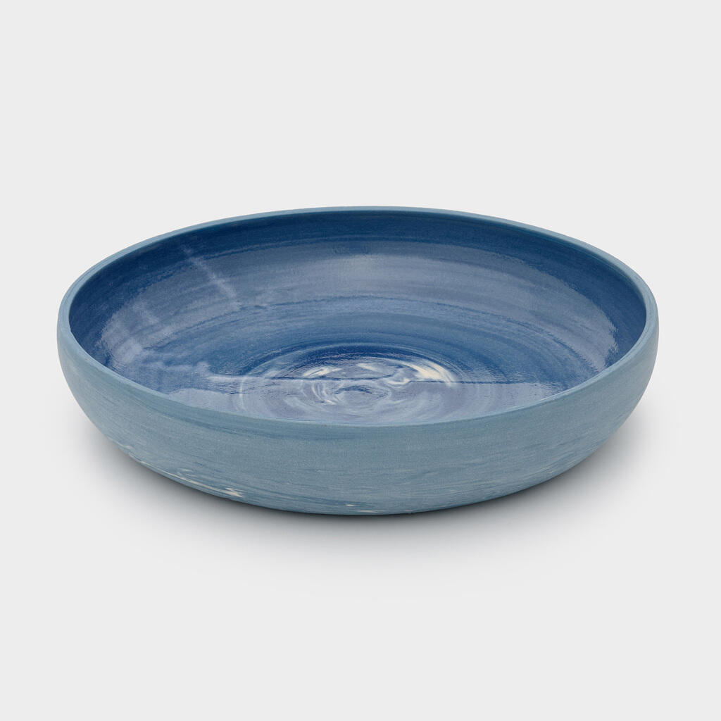 SALADEIRA CERÂMICA AZUL MESCLA