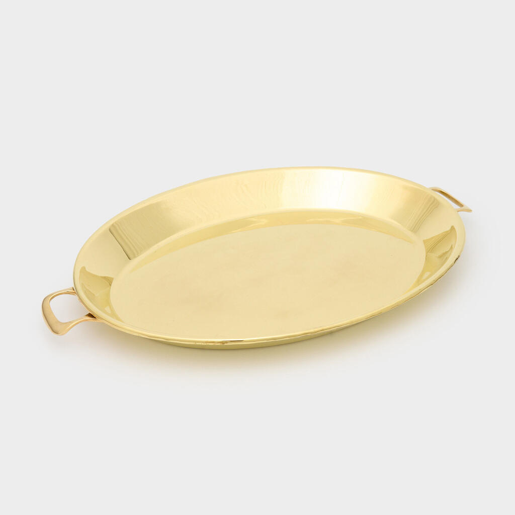 TRAVESSA OVAL DOURADA FUNDA COM ALÇA