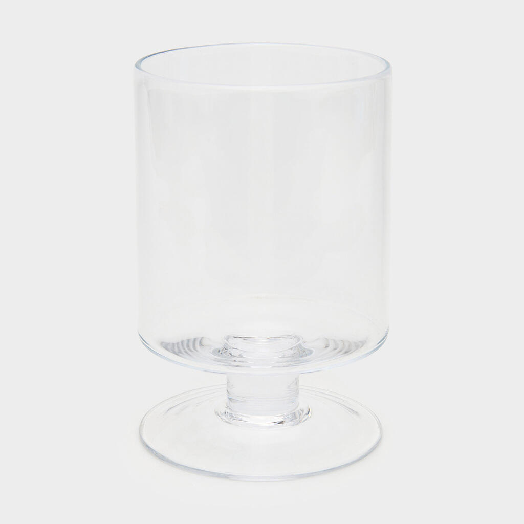 VASO VIDRO CILINDRO COM PÉ