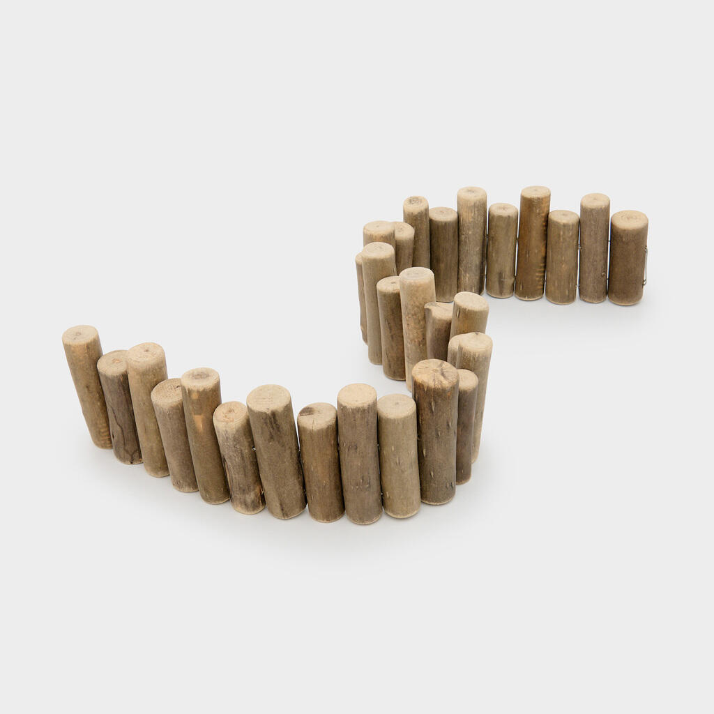 ESCULTURA CERCADINHO MADEIRA TRONCO