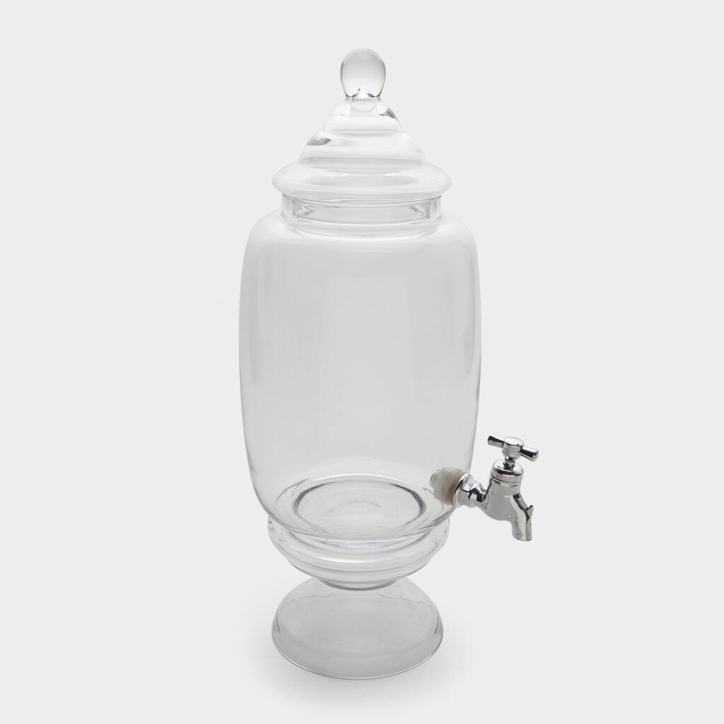 BARRIL SUCO VIDRO LISO BOJUDO COM PÉ