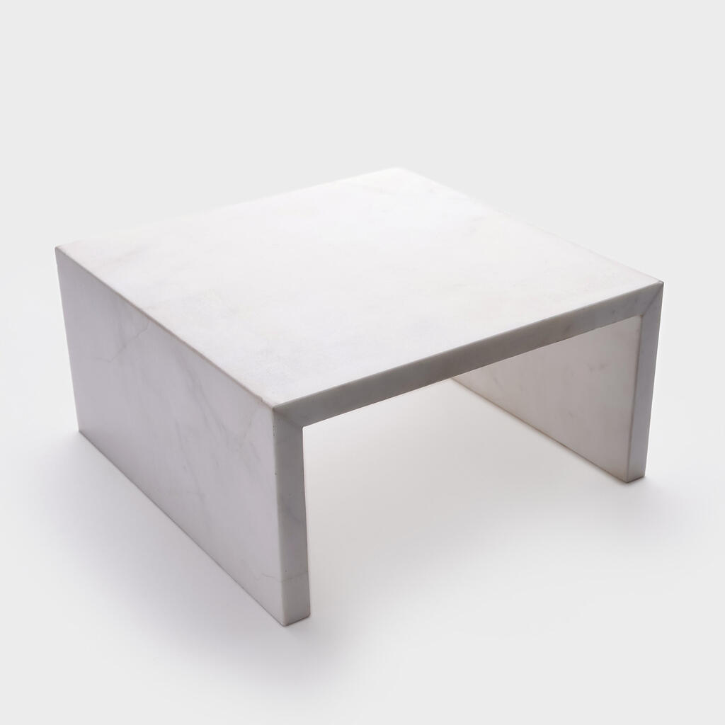BASE QUADRADA MÁRMORE BRANCO